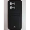 Чехол силиконовый Xiaomi Redmi 15C/POCO C85 матовый цветной с визитницей черный