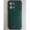 Чехол силиконовый Xiaomi Redmi 15C/POCO C85 матовый цветной с визитницей зеленый