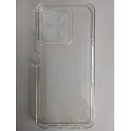 Чехол силиконовый Xiaomi Redmi 15C/POCO C85 прозрачный с блестками SILVER