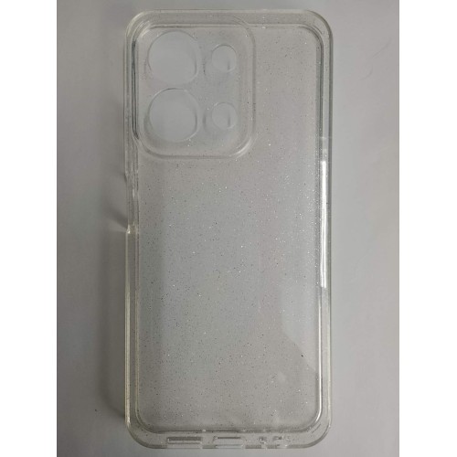 Чехол силиконовый Xiaomi Redmi 15C/POCO C85 прозрачный с блестками SILVER