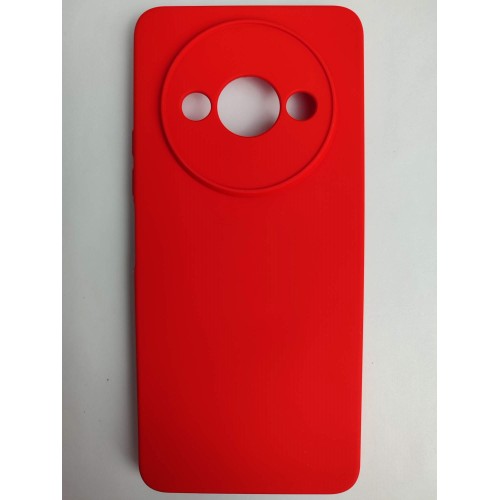 Чехол силиконовый Xiaomi Redmi А3/A3X/POCO C61 Silicone Case без лого красный
