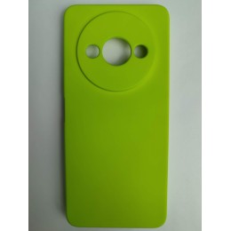 Чехол силиконовый Xiaomi Redmi А3/A3X/POCO C61 Silicone Case без лого салатовый