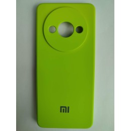 Чехол силиконовый Xiaomi Redmi А3/A3X/POCO C61 Silicone Case с лого салатовый