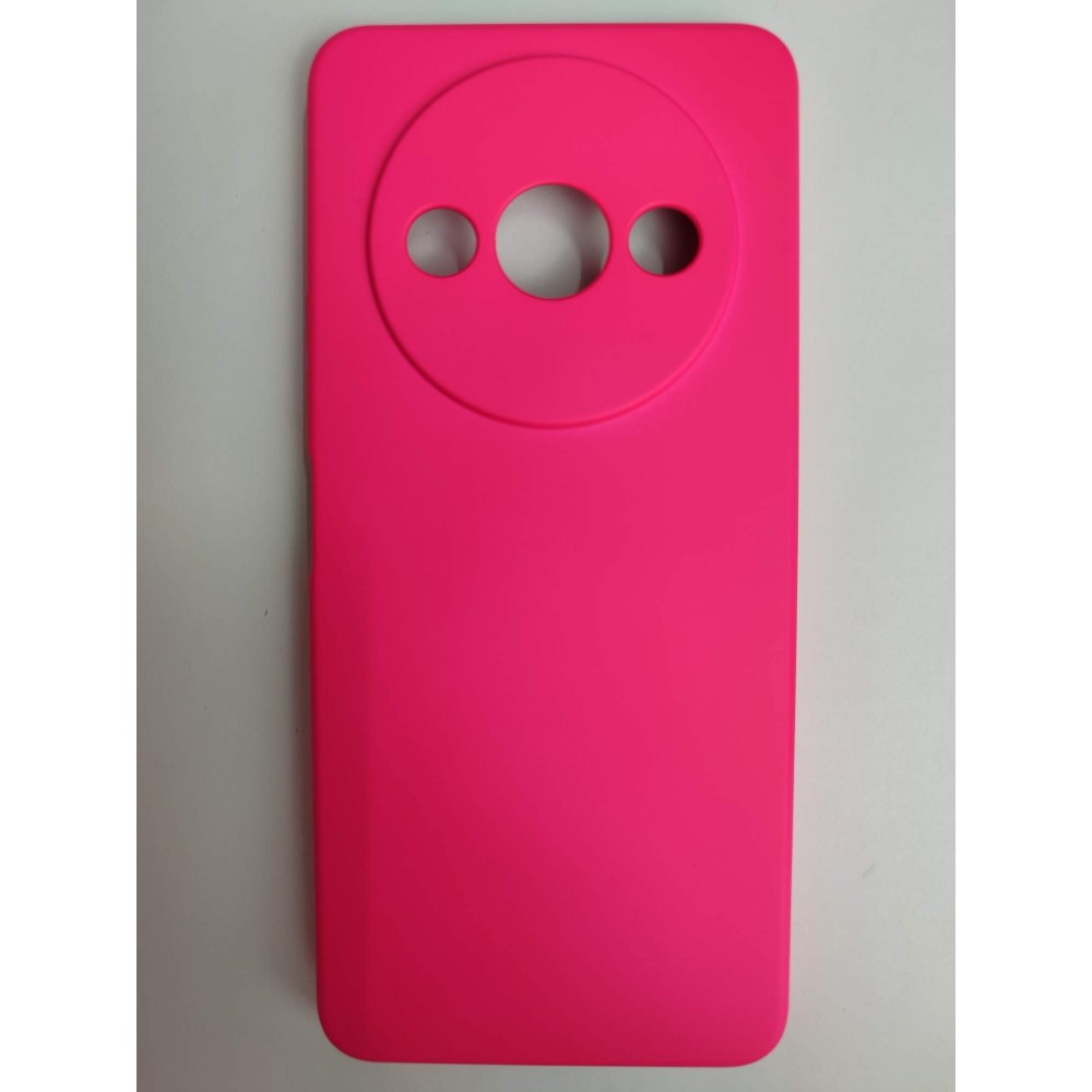 Чехол силиконовый Xiaomi Redmi А3/A3X/POCO C61 Silicone Cover без лого фуксия