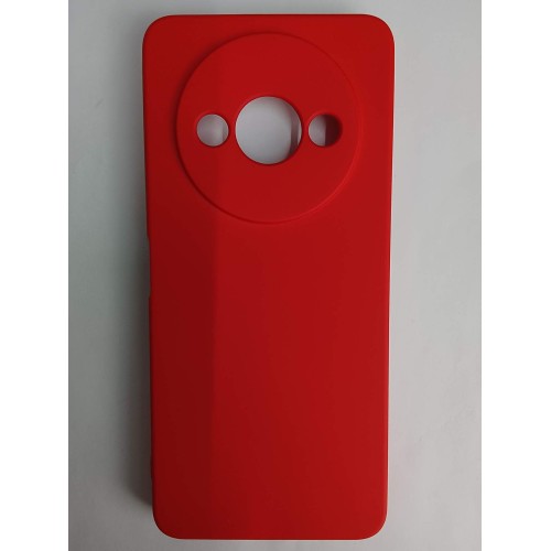 Чехол силиконовый Xiaomi Redmi А3/A3X/POCO C61 Silicone Cover без лого красный
