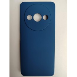 Чехол силиконовый Xiaomi Redmi А3/A3X/POCO C61 Silicone Cover без лого темно-синий