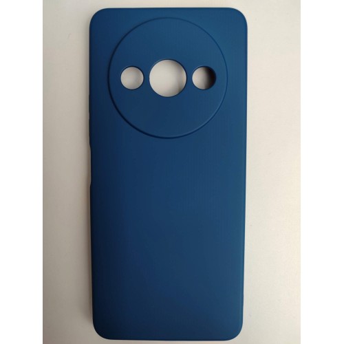 Чехол силиконовый Xiaomi Redmi А3/A3X/POCO C61 Silicone Cover без лого темно-синий