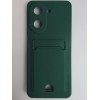 Чехол силиконовый Xiaomi Redmi A5/POCO C71 матовый цветной с визитницей зеленый