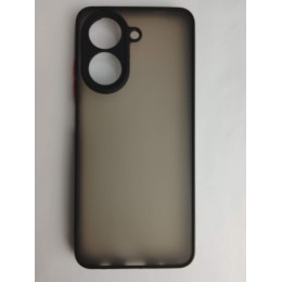 Чехол силиконовый Xiaomi Redmi A5/POCO C71 матовый с окантовкой черный