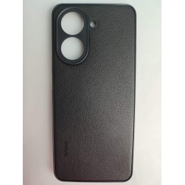 Чехол силиконовый Xiaomi Redmi A5/POCO C71 под кожу с логотипом черный