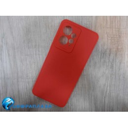 Чехол силиконовый Xiaomi Redmi Note 12 матовый с защитой камеры красный