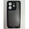 Чехол силиконовый Xiaomi Redmi Note 14 матовый с окантовкой черный