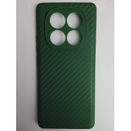 Чехол силиконовый Xiaomi Redmi Note 14 Pro карбон зеленый