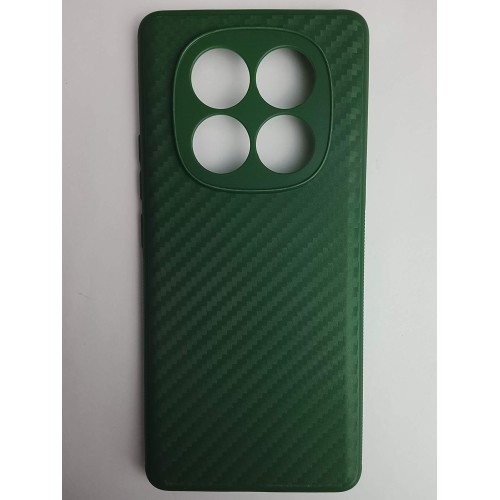 Чехол силиконовый Xiaomi Redmi Note 14 Pro карбон зеленый