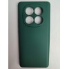 Чехол силиконовый Xiaomi Redmi Note 14 Pro Silicone Cover Nano темно-зеленый