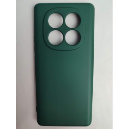 Чехол силиконовый Xiaomi Redmi Note 14 Pro Silicone Cover Nano темно-зеленый