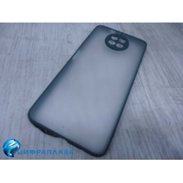 Чехол силиконовый Xiaomi Redmi Note 9T прозрачный с цв. бортиками и защитой камеры зеленый