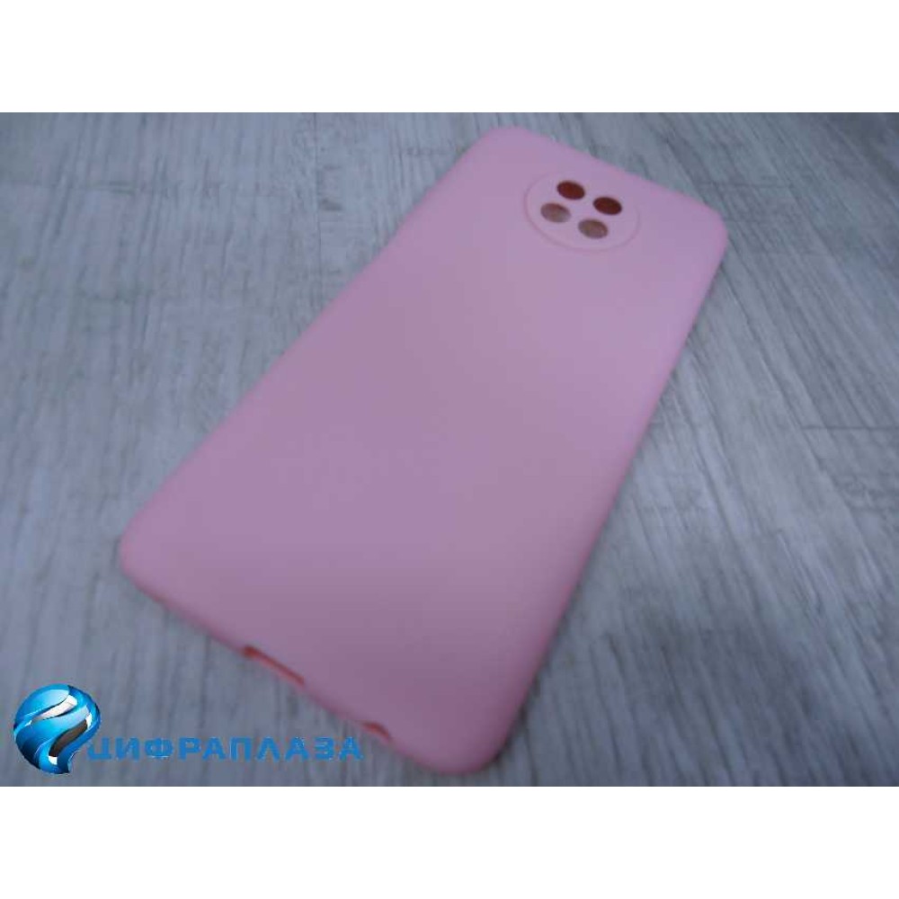 Чехол силиконовый Xiaomi Redmi Note 9T Soft Touch матовый розовый