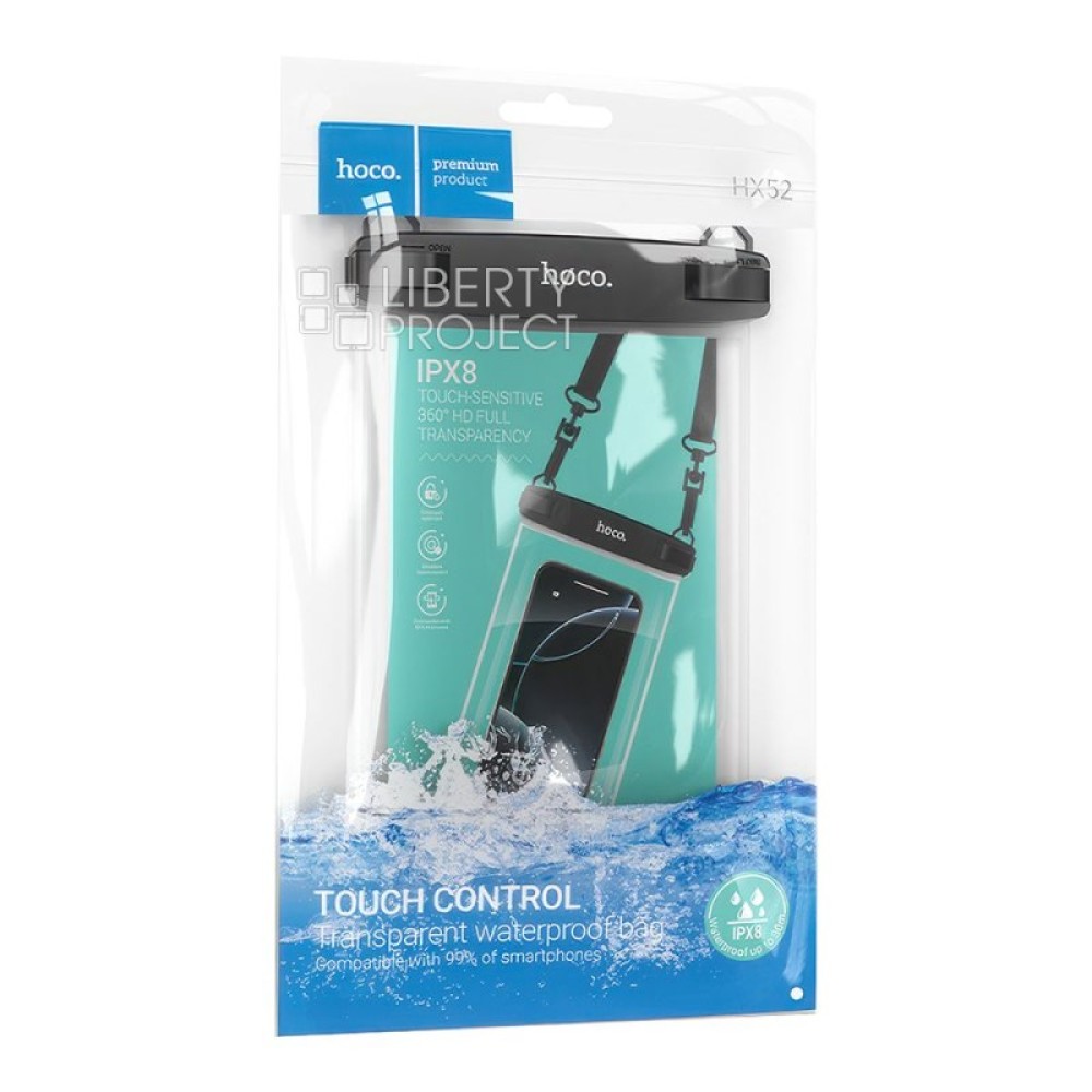 Чехол водонепроницаемый универсальный HOCO HX52 прозрачный