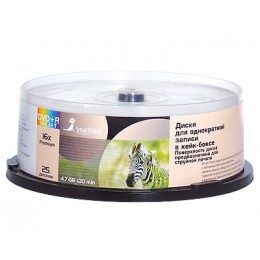 Диск DVD+R SMARTBUY 4,7GB 16x CB-25 (цена за 1 шт, упаковка 25 шт)