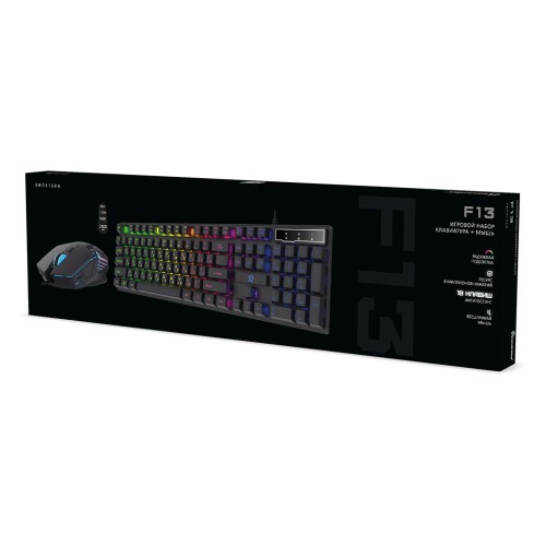 Игровой набор (клавиатура+мышь) SMARTBUY F13 черный
