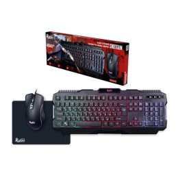 Игровой набор (клавиатура+мышка+коврик) SMARTBUY RUSH Shotgun 307728G черный