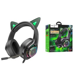 Игровые полноразмерные проводные наушники HOCO W107 Elf Cat