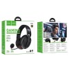 Игровые полноразмерные проводные наушники HOCO W114 (Bluetooth/30 ч/600 mAh) черные