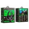 Игровые полноразмерные проводные наушники HOCO W118 черные