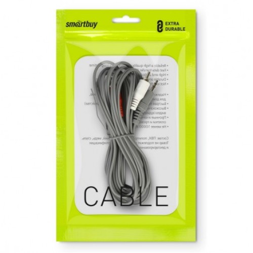 Кабель 3,5 Jack (M)  - RCА*2 (M) SMARTBUY 5.0 м 