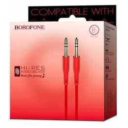 Кабель AUX - AUX BOROFONE BL1 (1m) красный