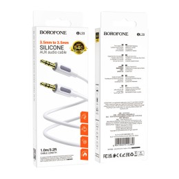Кабель AUX - AUX BOROFONE BL20 (1m) белый