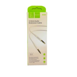 Кабель AUX - AUX DENMEN DX06 (1m) белый