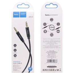 Кабель AUX - AUX HOCO UPA19 (1m/текстиль) черный