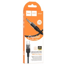  Кабель AUX - Type-C HOCO UPA27 (1m/текстиль) черный