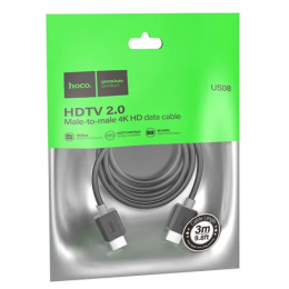 Кабель HDMI HOCO US08 HDTV 4K (3m/в пакете) черный