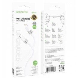 Кабель Lightning - Type-C BOROFONE BX106 (27W/3A/1m) белый