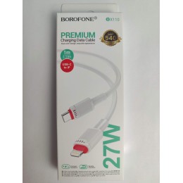 Кабель Lightning - Type-C BOROFONE BX110 (27W/1m) белый
