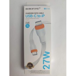 Кабель Lightning - Type-C BOROFONE BX118 (27W/3A/1m) белый