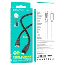 Кабель Lightning - Type-C BOROFONE BX81 (20W/1m) черный