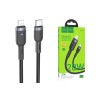Кабель Lightning - Type-C HOCO U117 (27W/3A/1.2m/текстиль) черный