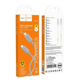 Кабель Lightning - Type-C HOCO X107 (27W/3A/1m) серый