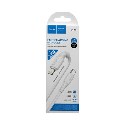 Кабель Lightning - Type-C HOCO X120 (2.4A/1m) белый