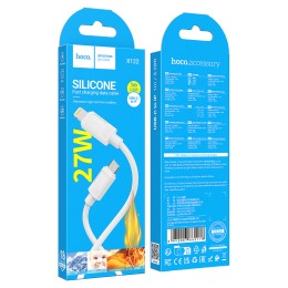Кабель Lightning - Type-C HOCO X122 (27W/3A/1m/силиконовый) белый