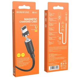 Кабель магнитный Lightning BOROFONE BX41 (2.4A/1m) черный