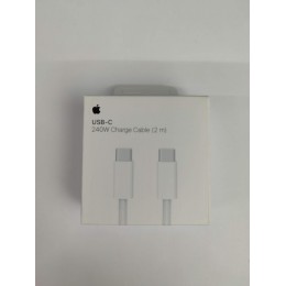 Кабель Type-C - Type-C Apple COPY (240W/2m/текстиль) белый