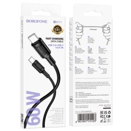 Кабель Type-C - Type-C BOROFONE BX111 (60W/1m) черный