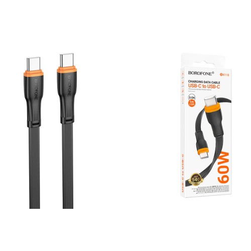 Кабель Type-C - Type-C BOROFONE BX118 (3A/60W/1m) черный