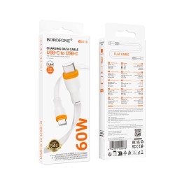 Кабель Type-C - Type-C BOROFONE BX118 (60W/3A/1m) белый