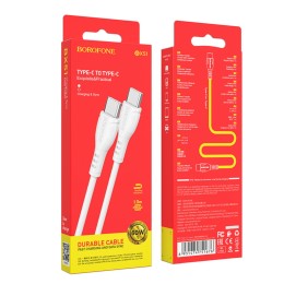 Кабель Type-C - Type-C BOROFONE BX51 (60W/3A/1m) белый